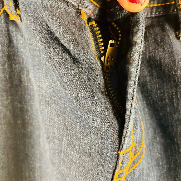 Seven7 Jeans‎ Wide Leg Dark Wash Raw Hem Mid-Rise Size 29 - Picture 8 of 8